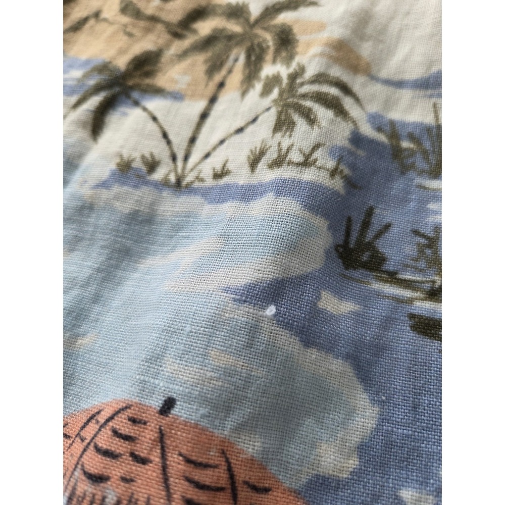 Cynthia Rowley Tropical Linen Maxi Skirt M Semi-sheer White Nautical Boho Beach - Picture 12 of 13